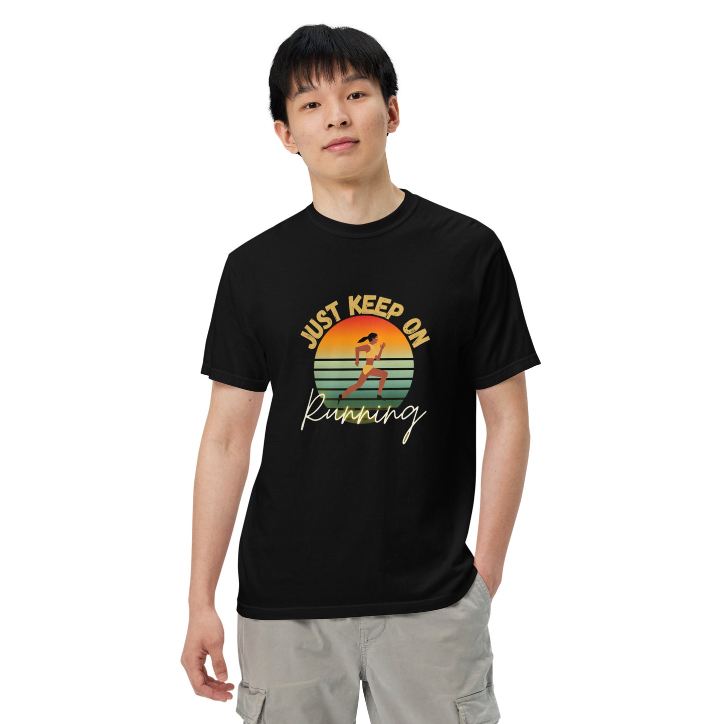"Running" Men’s garment-dyed heavyweight t-shirt