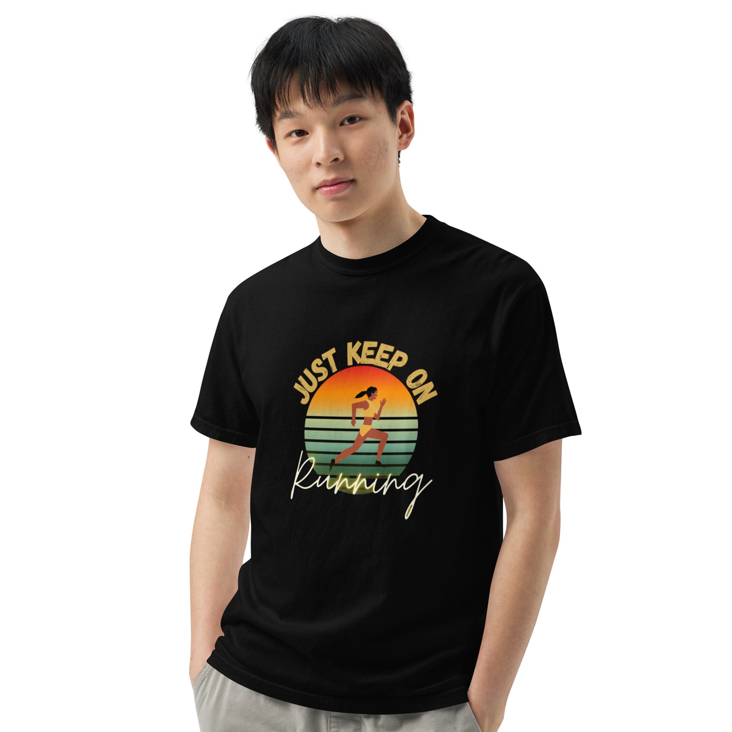 "Running" Men’s garment-dyed heavyweight t-shirt