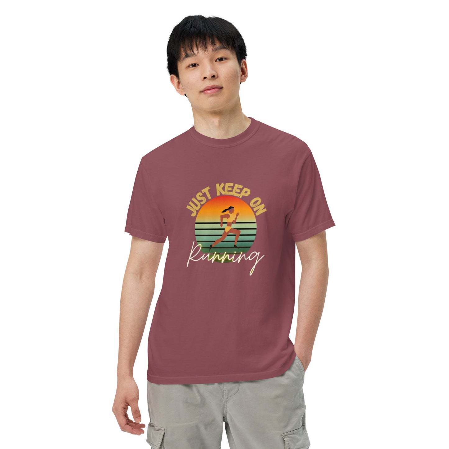 "Running" Men’s garment-dyed heavyweight t-shirt