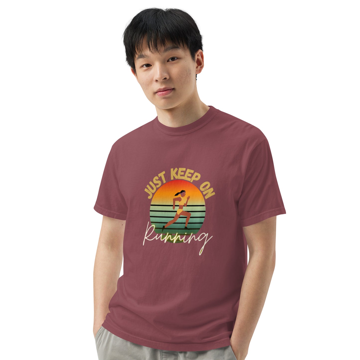"Running" Men’s garment-dyed heavyweight t-shirt