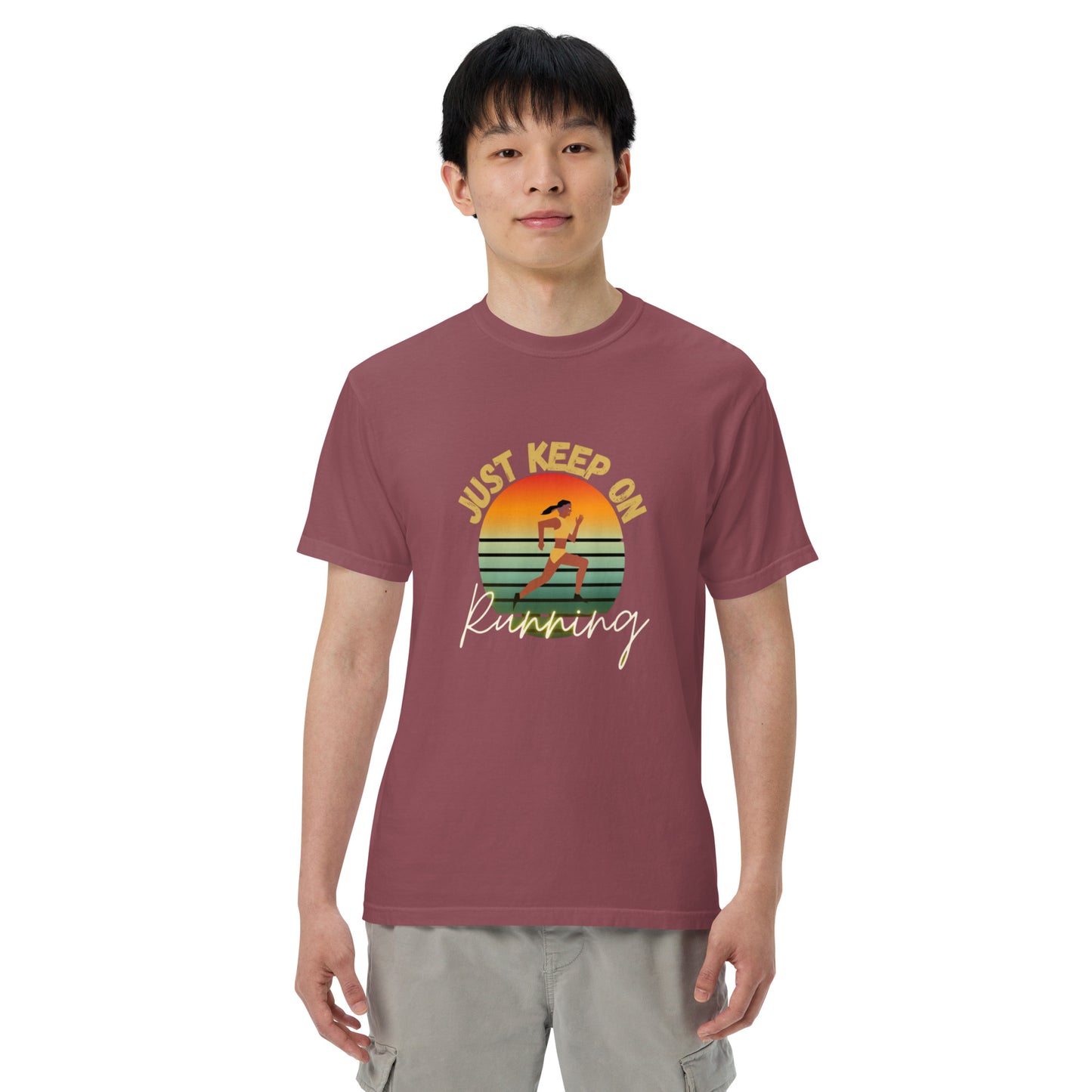 "Running" Men’s garment-dyed heavyweight t-shirt