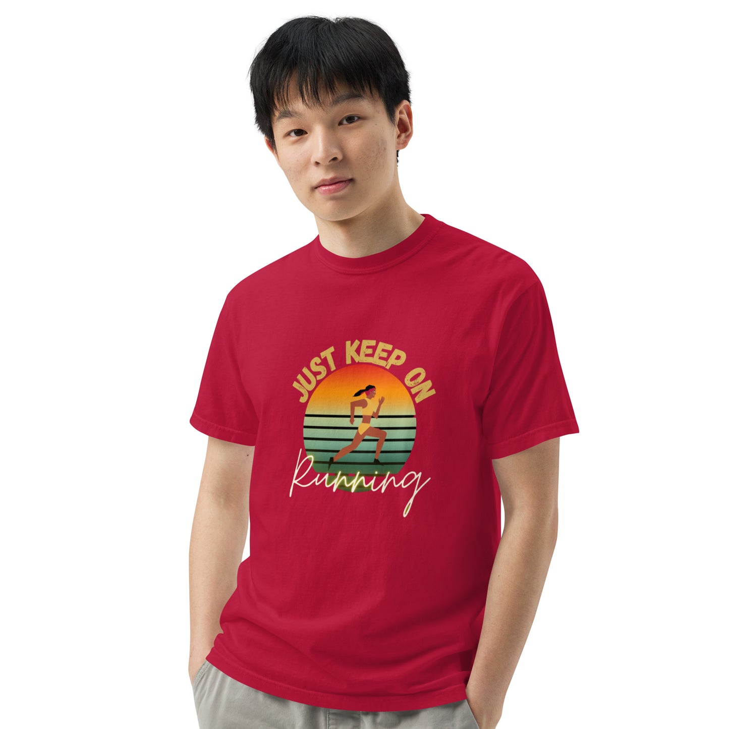 "Running" Men’s garment-dyed heavyweight t-shirt