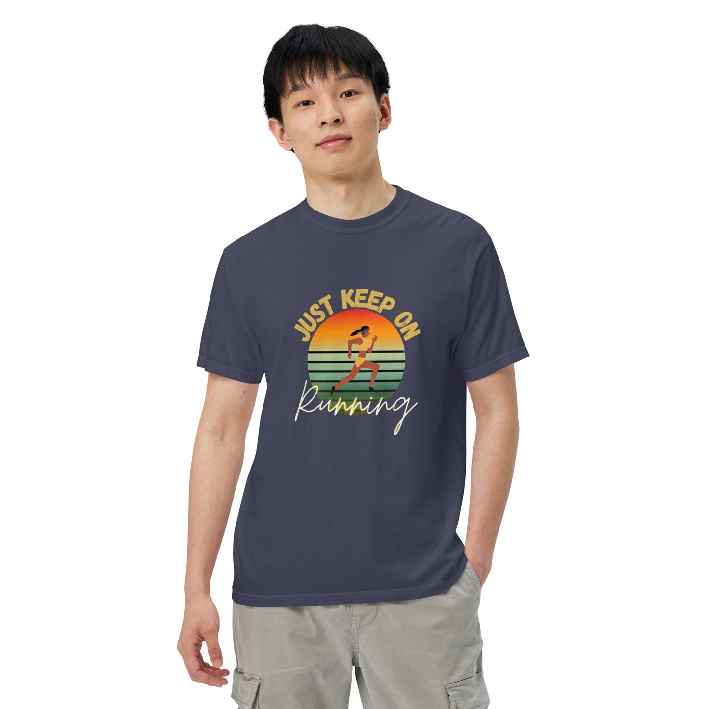 "Running" Men’s garment-dyed heavyweight t-shirt