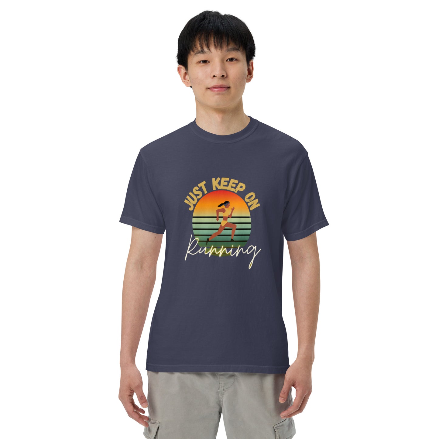 "Running" Men’s garment-dyed heavyweight t-shirt
