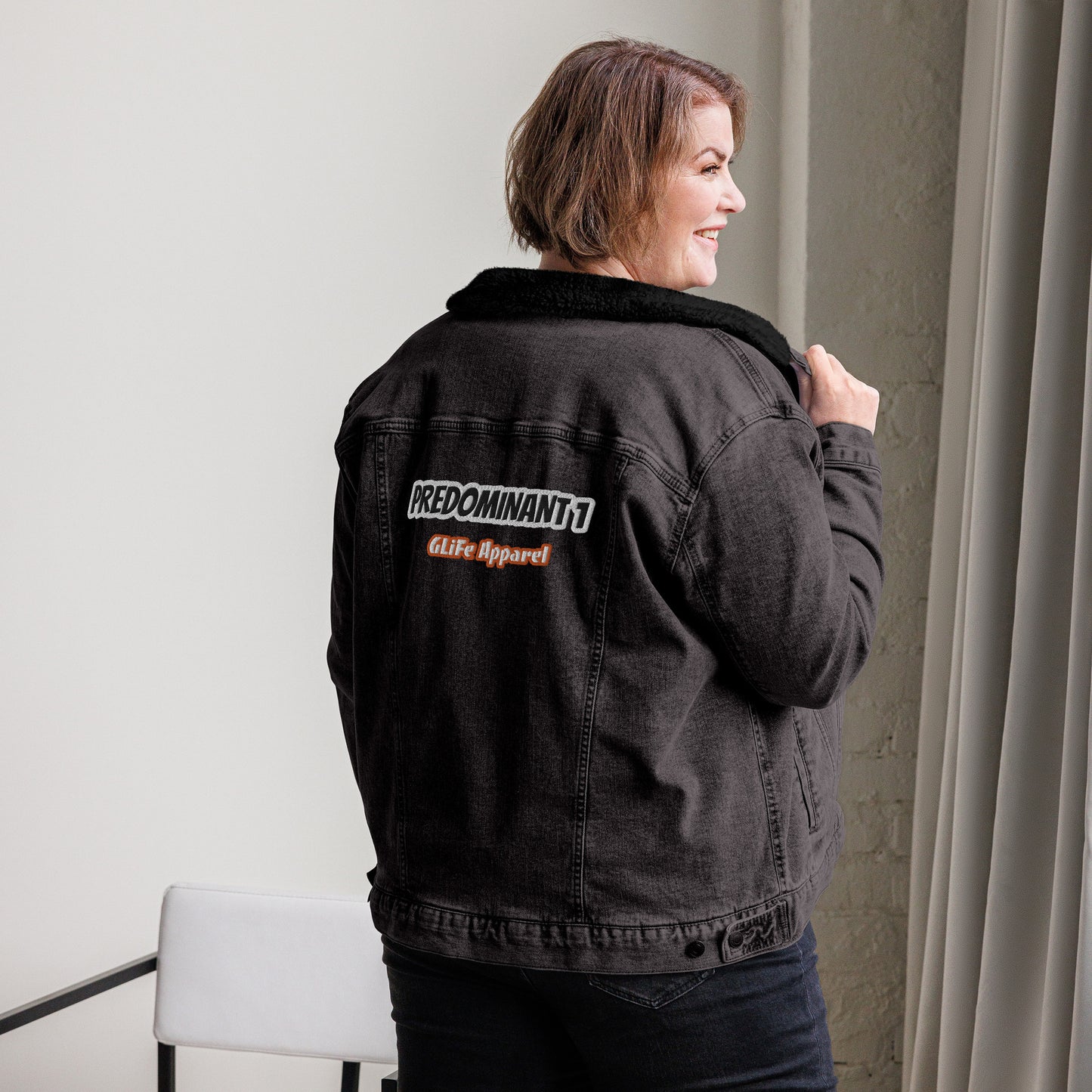 GLiFe (Predominant 1) Unisex denim sherpa jacket