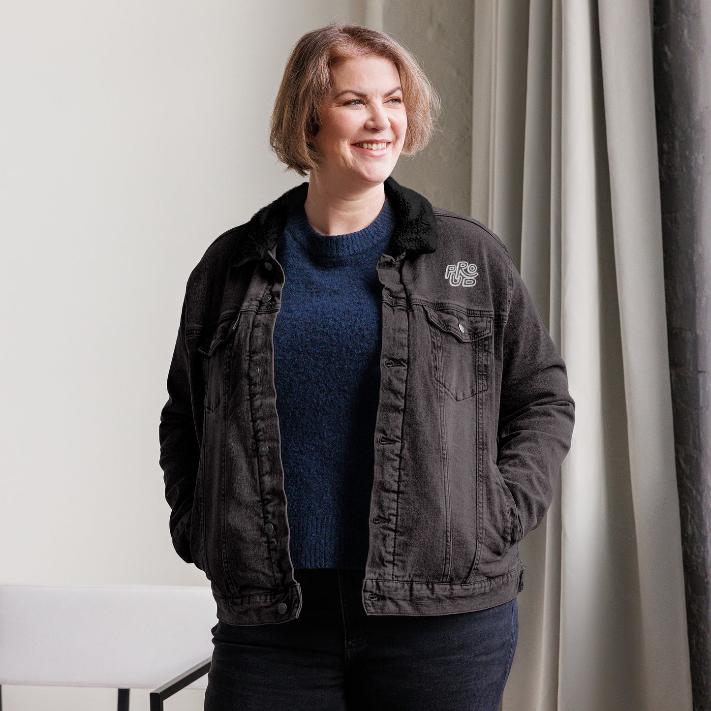 GLiFe (Predominant 1) Unisex denim sherpa jacket
