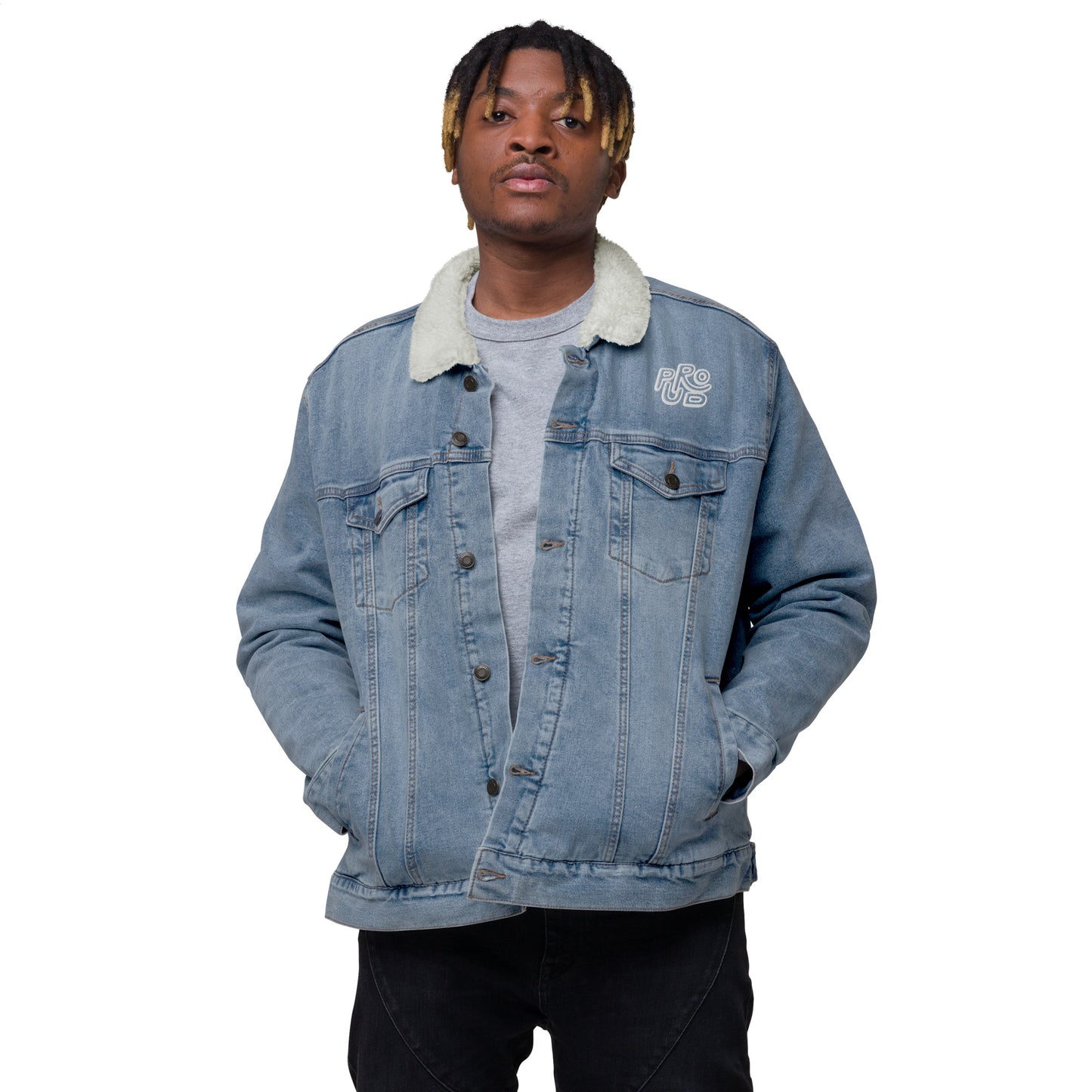 GLiFe (Predominant 1) Unisex denim sherpa jacket